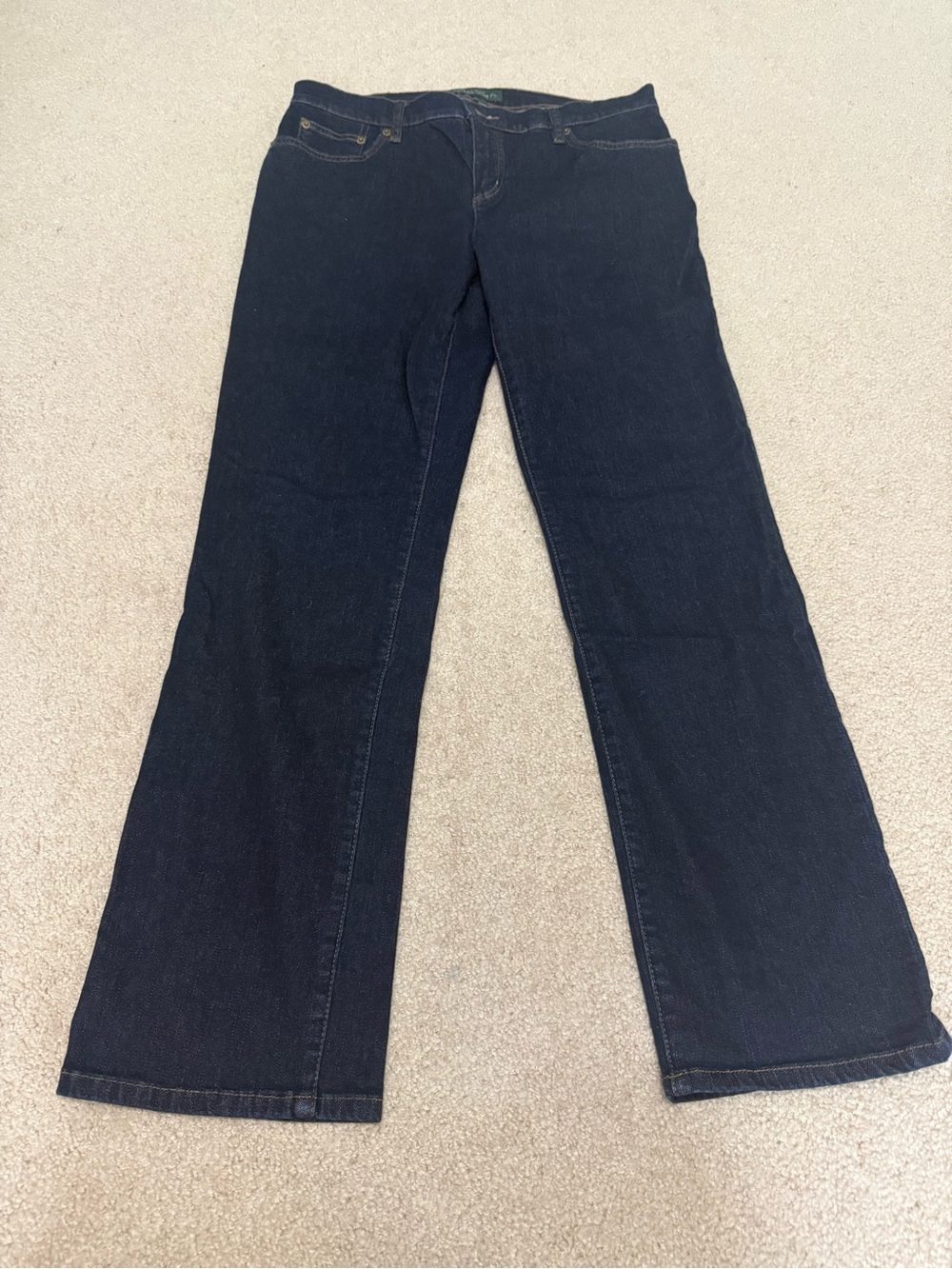 Lauren Ralph Lauren Dark Blue Straight-Leg Jeans